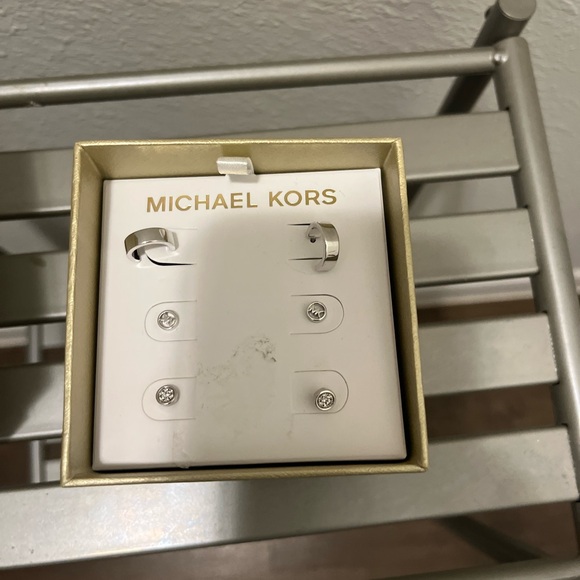 Michael Kors Silver and Gold Earrings Set - Picture 1 of 5